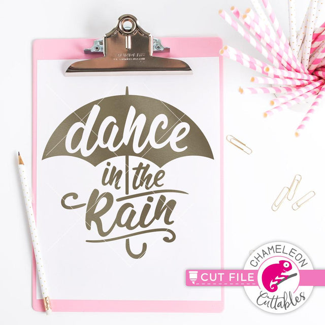 Dance in the rain - Spring - SVG SVG Chameleon Cuttables 