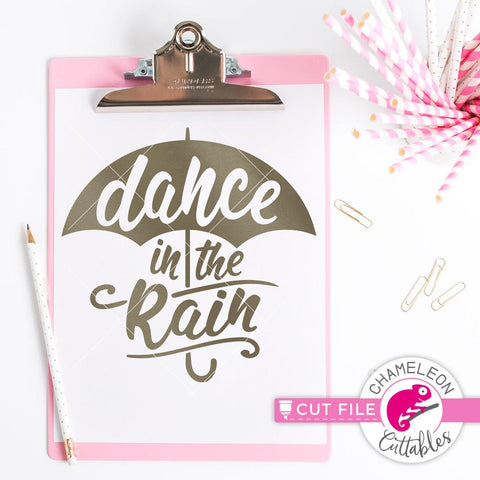 Dance in the rain - Spring - SVG SVG Chameleon Cuttables 