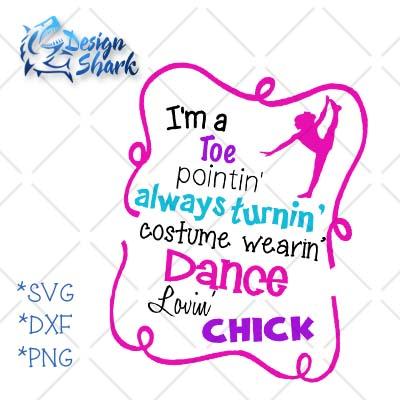 Dance Loving Chick SVG Design Shark 