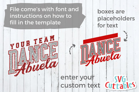Dance svg Cut File - Dance Abuela - Dance Template 007 - svg - eps - dxf - png - Silhouette - Cricut - Digital Download SVG Svg Cuttables 