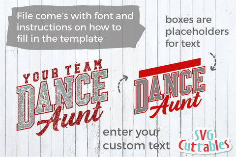 Dance svg Cut File - Dance Aunt - Dance Template 0013 - svg - eps - dxf - png - Dance Coach - Silhouette - Cricut - Digital Download SVG Svg Cuttables 