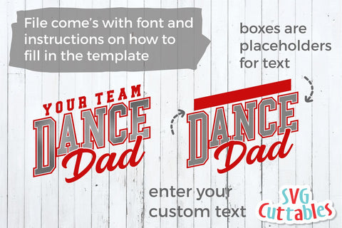 Dance svg Cut File - Dance Dad - Dance Template 0012 - svg - eps - dxf - png - Silhouette - Cricut - Digital Download SVG Svg Cuttables 