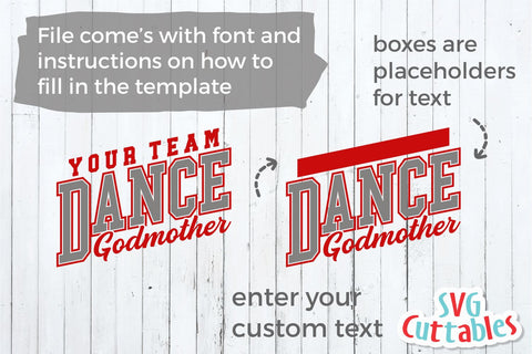 Dance svg Cut File - Dance Godmother - Dance Template 0043 - svg - eps - dxf - png - Silhouette - Cricut - Digital Download SVG Svg Cuttables 