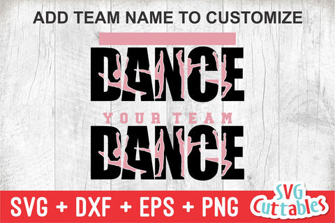Dance svg Cut File - Dance Team - Dance Template 0017 - svg - eps - dxf - png - Silhouette - Cricut - Digital Download SVG Svg Cuttables 
