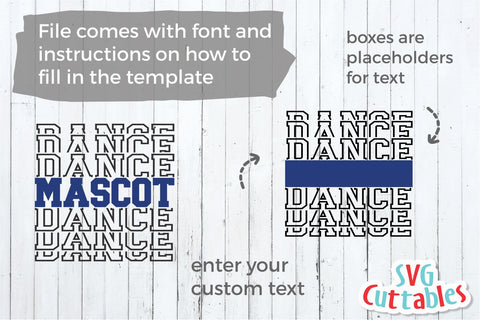 Dance svg Cut File - Dance Team - Dance Template 0018 - svg - eps - dxf - png - Silhouette - Cricut - Digital Download SVG Svg Cuttables 