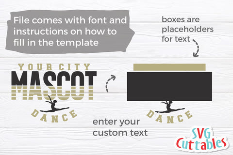 Dance svg Cut File - Dance Team - Dance Template 0032 - svg - eps - dxf - png - Silhouette - Cricut - Digital Download SVG Svg Cuttables 