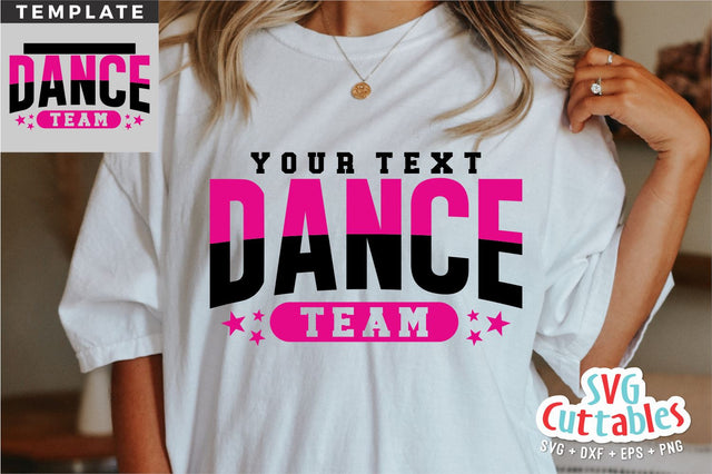 Dance svg Cut File - Dance Team - Dance Template 0039 - svg - eps - dxf - png - Silhouette - Cricut - Digital Download SVG Svg Cuttables 