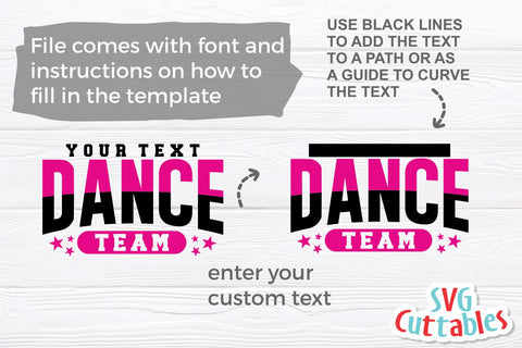 Dance svg Cut File - Dance Team - Dance Template 0039 - svg - eps - dxf - png - Silhouette - Cricut - Digital Download SVG Svg Cuttables 