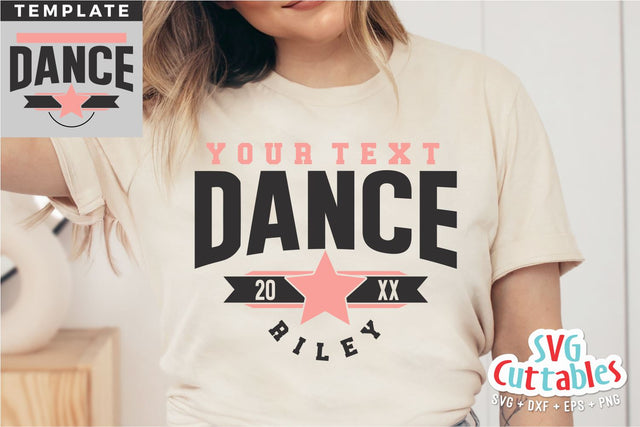 Dance svg Cut File - Dance Team - Dance Template 0041 - svg - eps - dxf - png - Silhouette - Cricut - Digital Download SVG Svg Cuttables 