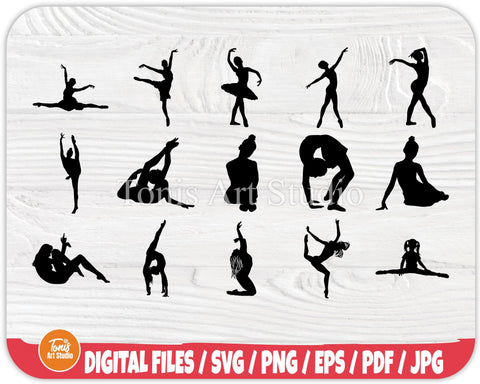 Dance SVG Cut File | Dancers Svg | Dancer Clipart | Dancer Silhouettes | Dance Mom Svg SVG TonisArtStudio 