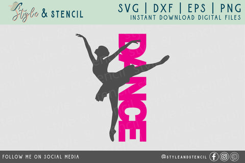 Dance SVG | Dance | Ballet SVG Style and Stencil 
