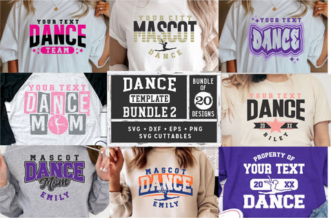 Dance svg Template Bundle 1 -Dance Cut Files - Dance Bundle - svg - eps - dxf - png - Silhouette - Cricut - Digital Download SVG Svg Cuttables 