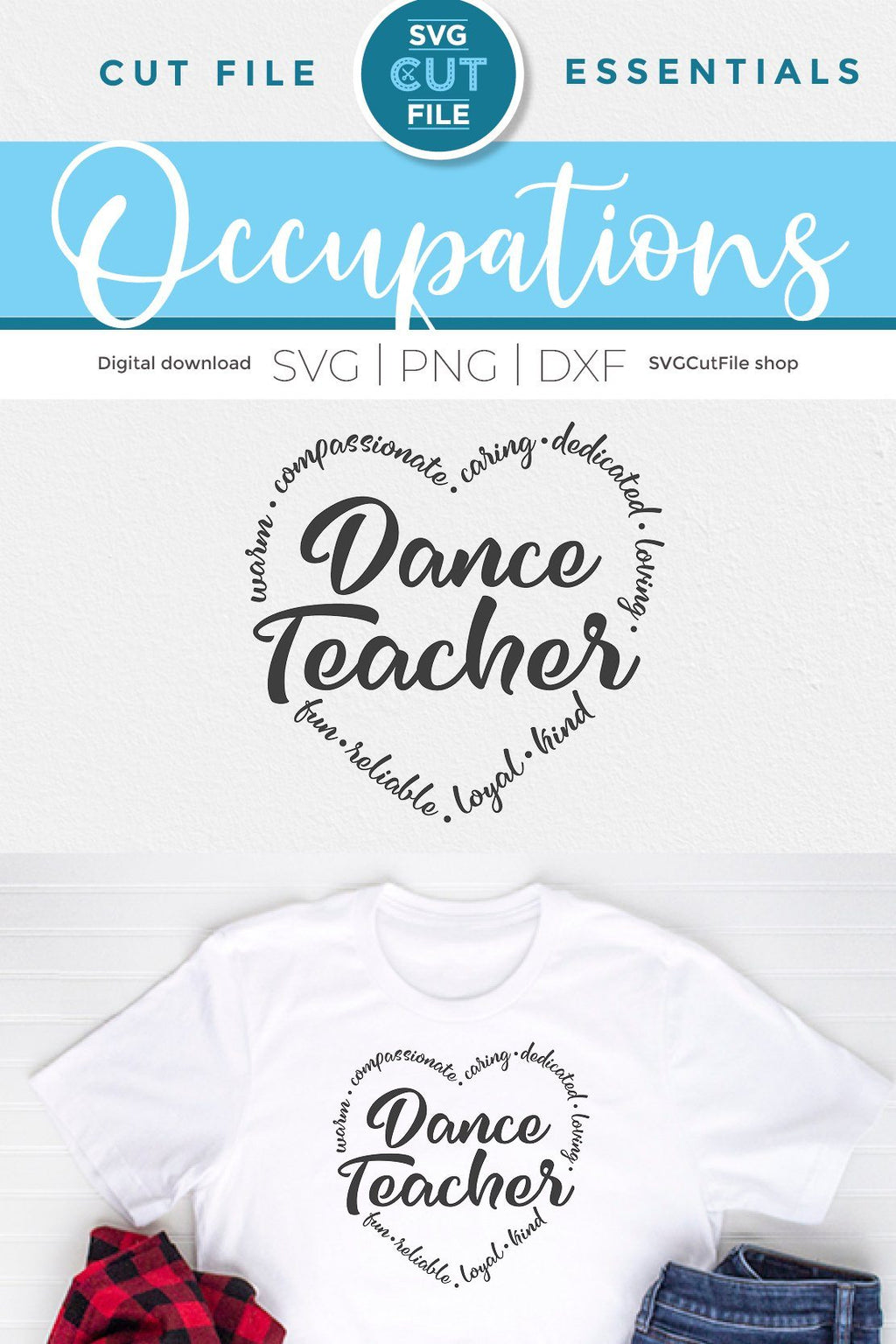 Dance Teacher svg - a tap or ballet teacher svg file - So Fontsy