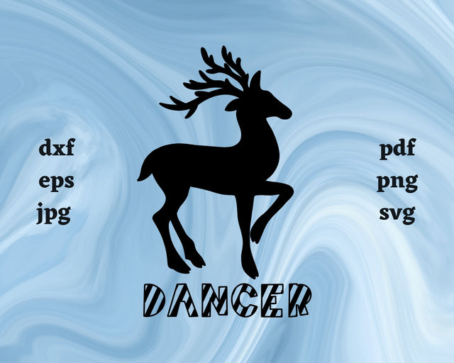 Dancer Reindeer SVG Cut File SVG Northern Light SVG 