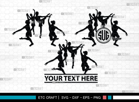 Dancer Team Monogram, Dancer Team Silhouette, Dancer Team SVG, Ballet Dancer Svg, Dancer Svg, Ballerina Svg, SB00351 SVG ETC Craft 