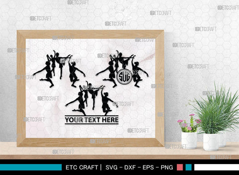 Dancer Team Monogram, Dancer Team Silhouette, Dancer Team SVG, Ballet Dancer Svg, Dancer Svg, Ballerina Svg, SB00351 SVG ETC Craft 