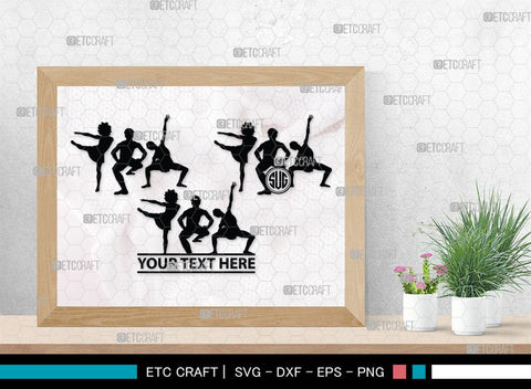 Dancer Team Monogram, Dancer Team Silhouette, Dancer Team SVG, Ballet Dancer Svg, Dancer Svg, Ballerina Svg, SB00351 SVG ETC Craft 