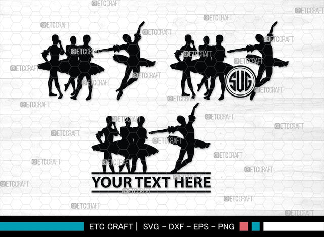 Dancer Team Monogram, Dancer Team Silhouette, Dancer Team SVG, Ballet Dancer Svg, Dancer Svg, Ballerina Svg, SB00351 SVG ETC Craft 