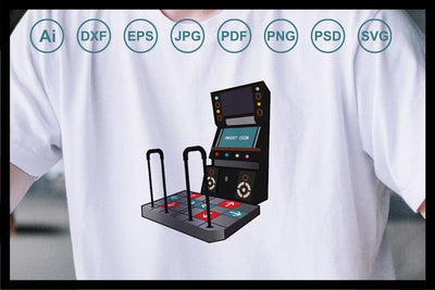 Dancing game console design illustration SVG Leamsign Studio 