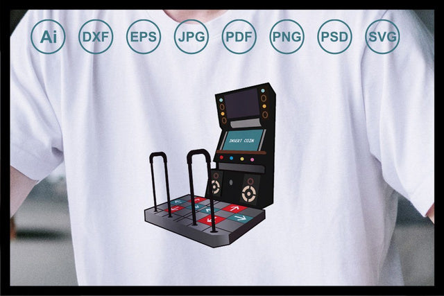 Dancing game console design illustration SVG Leamsign Studio 