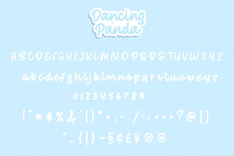 Dancing Panda - A Fun Script Font Font Typobia 