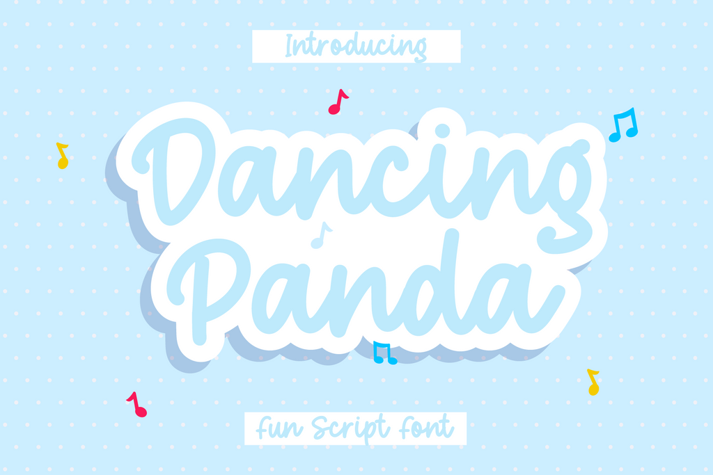 Panda Script Font Dancing Panda - A Fun Script Font - So Fontsy