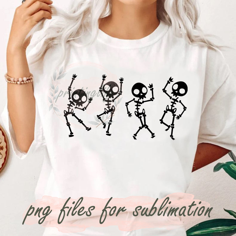 Dancing Skeleton Sublimation Png, Halloween Skeleton Png, Funny ...