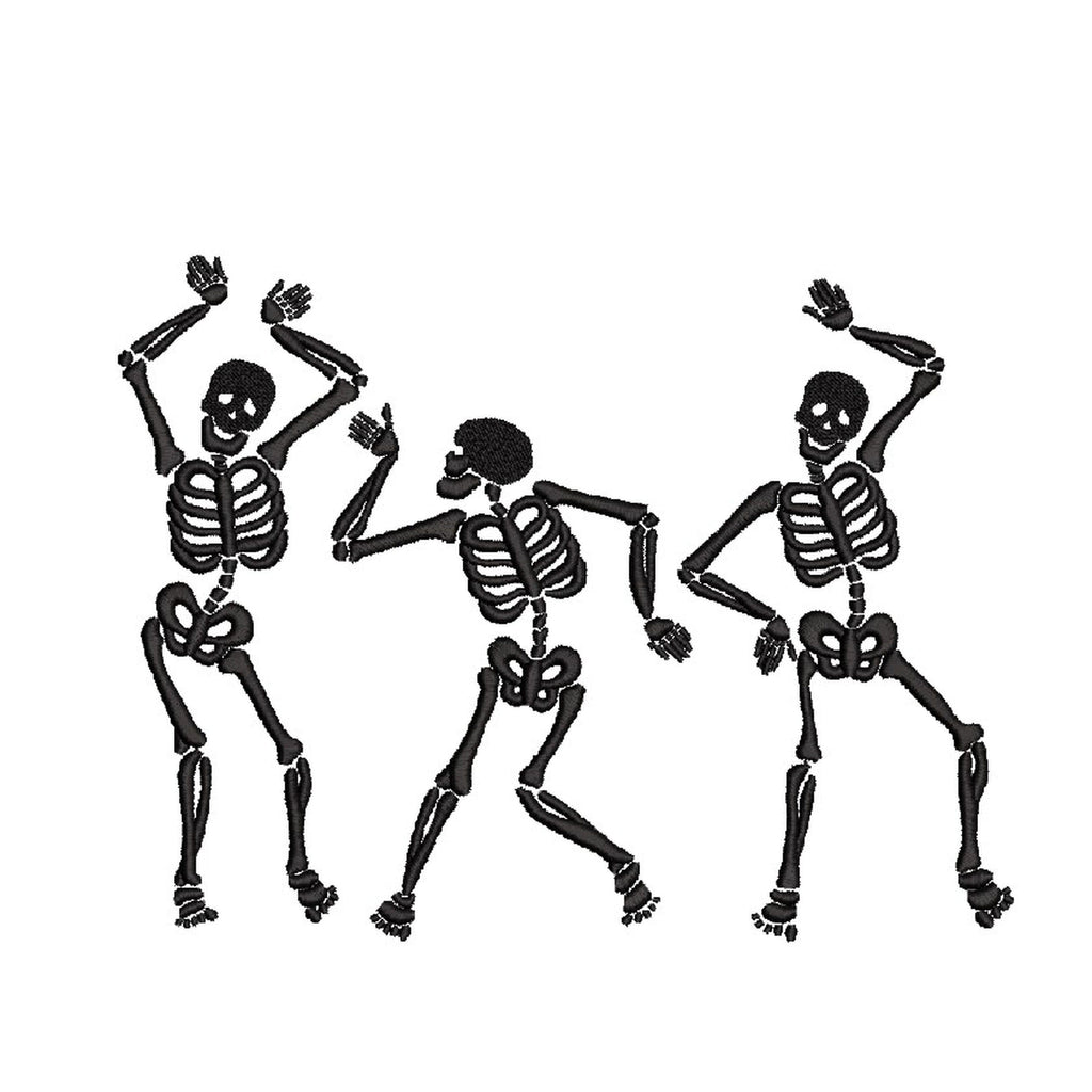 Dancing Skeletons Embroidery Design, Halloween Machine Embroidery ...