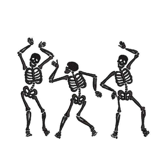Dancing Skeletons Embroidery Design, Halloween Machine Embroidery Design, 3 sizes, Instant Download Embroidery/Applique DESIGNS Nino Nadaraia 