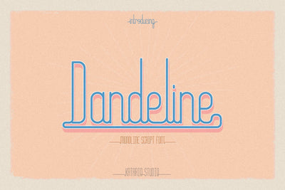 Dandeline | Sweet Fun Handwritten Font Font Katario Studio 