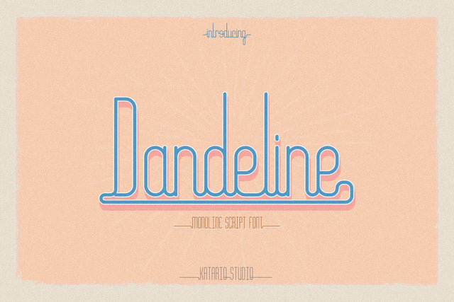 Dandeline | Sweet Fun Handwritten Font Font Katario Studio 