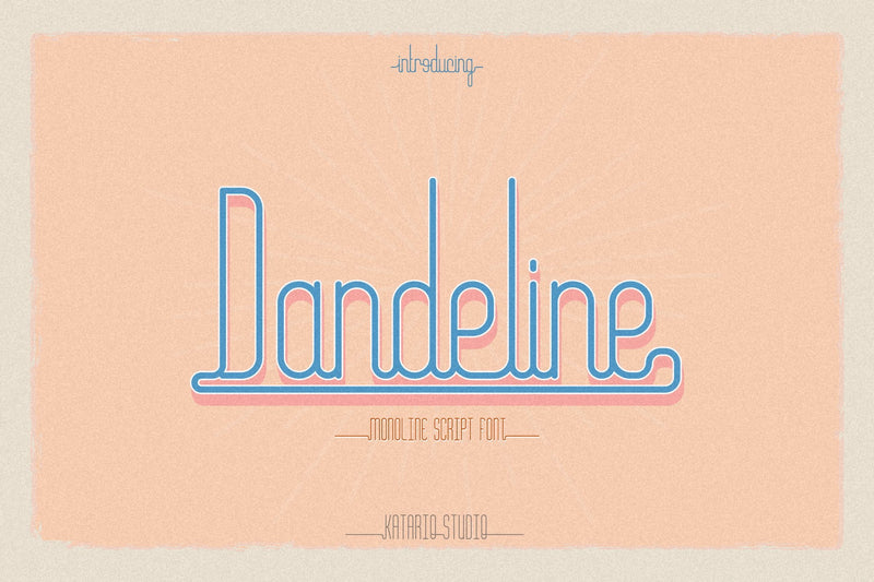 Dandeline | Sweet Fun Handwritten Font Font Katario Studio 