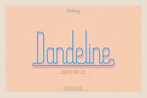 Dandeline | Sweet Fun Handwritten Font Font Katario Studio 