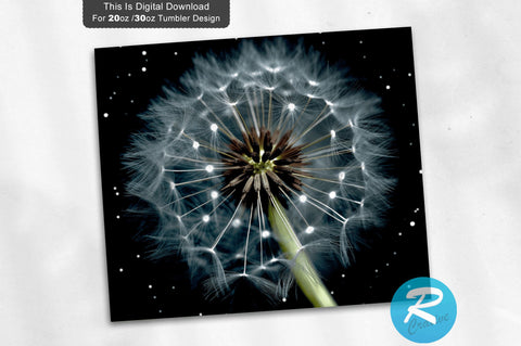 Dandelion Dark 20 oz / 30 oz Skinny Tumbler Sublimation Regulrcrative 
