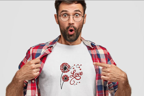 Dandelion embroidery design, Love embroidery. SVG ArtEMByNatalia 