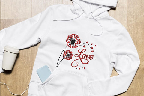 Dandelion embroidery design, Love embroidery. SVG ArtEMByNatalia 