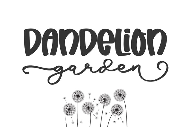 Dandelion Garden Font Abo Daniel Studio 