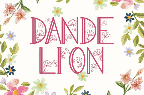 Dandelion Monogram Font Masyafi Studio 