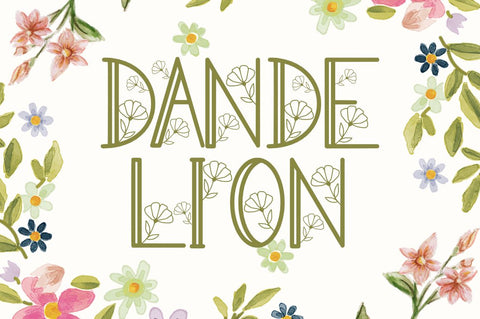 Dandelion Monogram Font Masyafi Studio 
