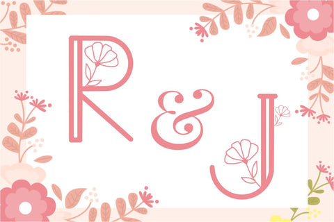Dandelion Monogram Font Masyafi Studio 