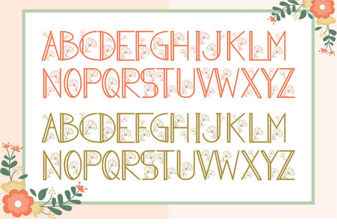 Dandelion Monogram Font Masyafi Studio 