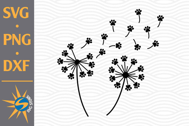 Dandelion Paw SVG, PNG, DXF Digital Files Include SVG SVGStoreShop 