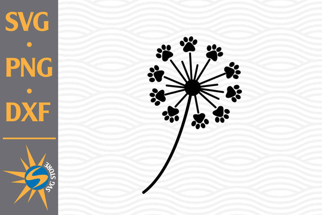 Dandelion Paw SVG, PNG, DXF Digital Files Include SVG SVGStoreShop 