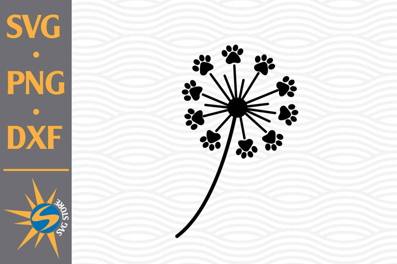 Dandelion Paw SVG, PNG, DXF Digital Files Include SVG SVGStoreShop 