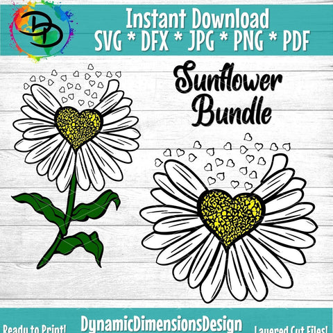 Dandelion Sunflower Flower SVG/PNG SVG DynamicDimensionsDesign 