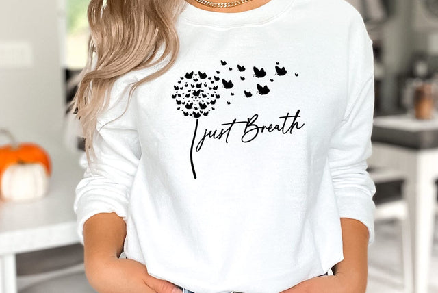 Dandelion SVG Design, Just breath SVG FiveStarCrafting 