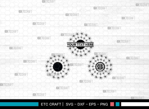 Dandelion SVG Monogram, Dandelion Silhouette, Flower Svg, Summer Svg, Blossom Svg, Dandelion Flower Svg SVG ETC Craft 