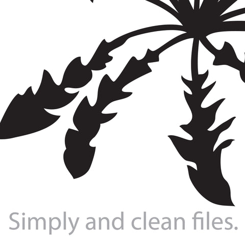 Dandelion with seeds and leaf SVG TribaliumArtSF 