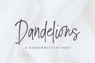 Dandelions| Handwritten Font Font Jimtype Studio 