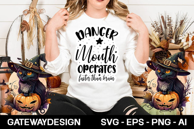 Danger Mouth Operates Faster Than Brain svg design SVG designmaster24 